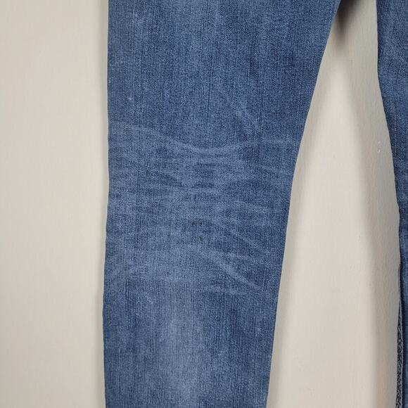 Rock Revival Jayin Jeans Womens 29 Blue Fleur-de-Lis Flap Pockets Slim Straight - Picture 13 of 13